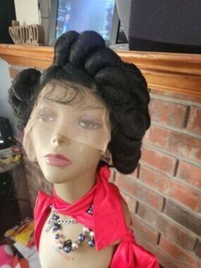 Black 1b Full Lace Wig with Jumbo Bantu Twists- Women Hair